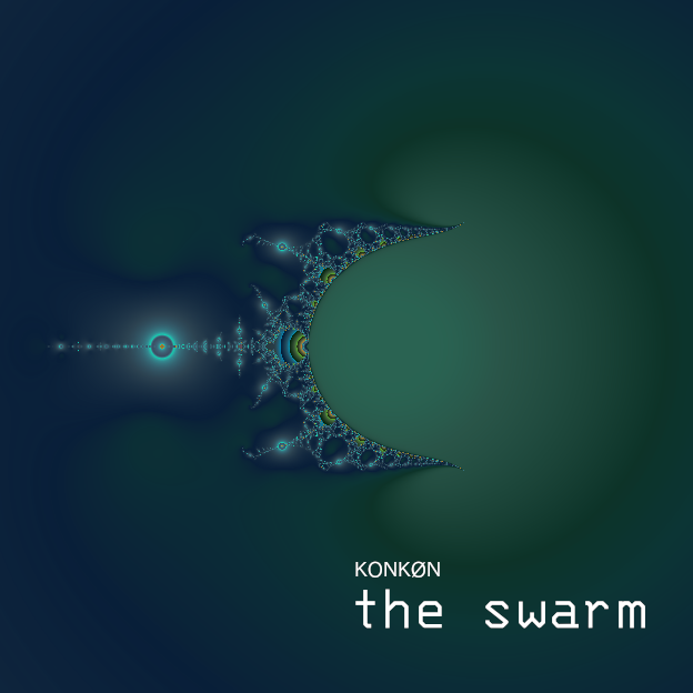 A teal and blue fractal